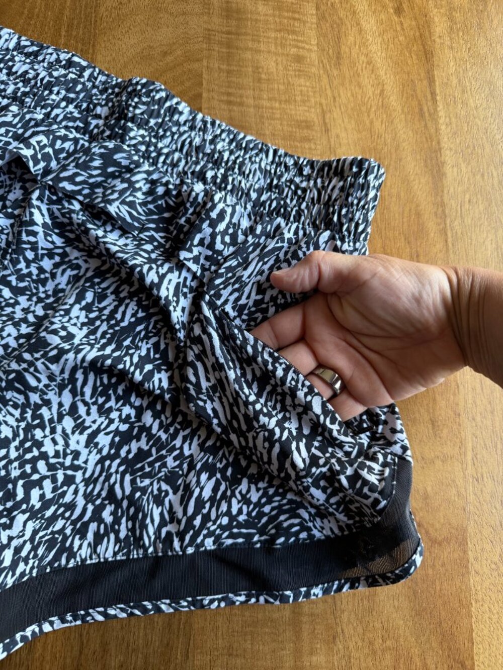 Athleta Printed Mesh Racer Run Shorts - Picture 7 of 12